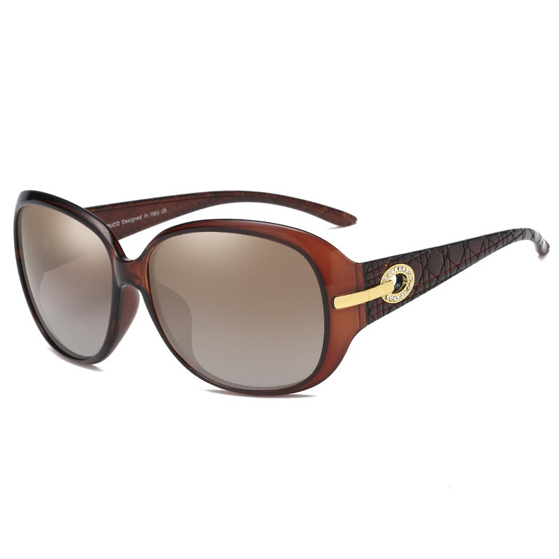 DUCO Classic Sunglasses for Women Jackie O Sun Glasses Wide Shades Designer Style 100% UV Protection 6214 - Image 1